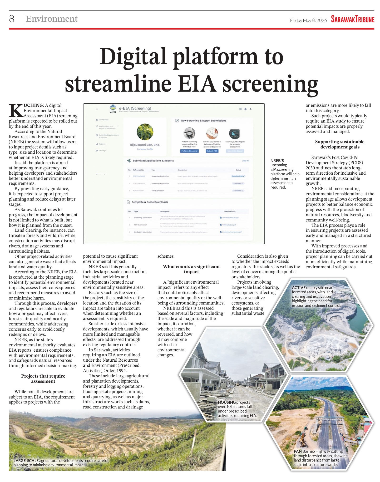 Digital platform to streamline EIA screening